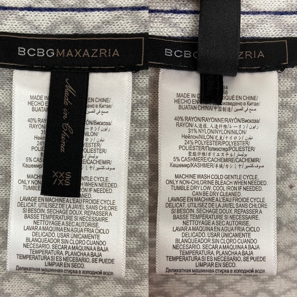 BCBG Max Azria Janel Cardi-Wrap Sweater Printed Asymmetrical Long Size XXS/XS - Picture 6 of 6
